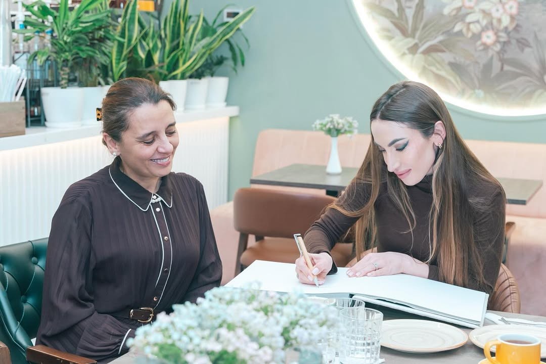 Alena Əliyeva onlarla kofe hazırladı - FOTOLAR